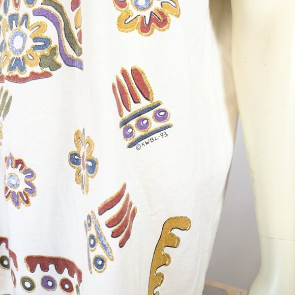 1990s Aztec KWBL tshirt - Picture 2 of 5